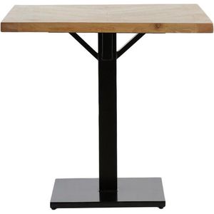 Chisa eettafelx80x78 cm - mangohout naturel-zwart