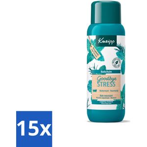 Kneipp - Badschuim - Goodbye Stress - Watermunt & Rozemarijn - 400 ml - Bulkverpakking - 15 stuks