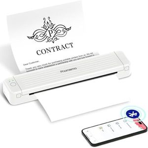 Draagbare A4 Thermische Printer - Handzaam en Compatibel met Mobiele Telefoons en Laptops voor Thuis, Kantoor en Reizen