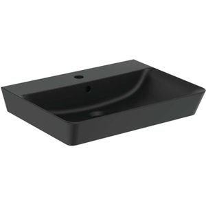 Ideal Standard Connect Air - Fonteintje Cube 40x35x16 cm, met overloop, kraangat, zwart E0307V3