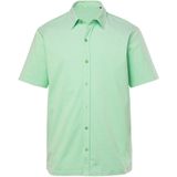 Boston Park Boston Park - Heren - Boston Park Piqué-overhemd korte mouw Kentkraag tot 8 XL - Blauwgroen - Maat 3XL