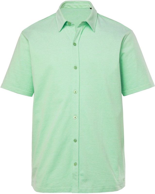 Boston Park Boston Park - Heren - Boston Park Piqué-overhemd korte mouw Kentkraag tot 8 XL - Blauwgroen - Maat 3XL