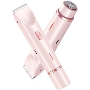 Elektrische scheerapparaat voor vrouwen, pijnloos, baard-epilator, been- en bikinilijn, lichaam- en haartrimmer, gezichts-epilator voor vrouwen, roze