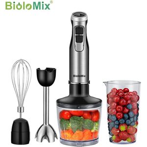 4-in-1 Staafmixer Set - Hakmolen - Hand Blender - 6 snelheden - 1200W - Incl. Accessoires