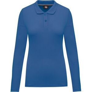 WK. Designed To Work Damespolo lange mouwen WK277 - Light Royal Blue - XL