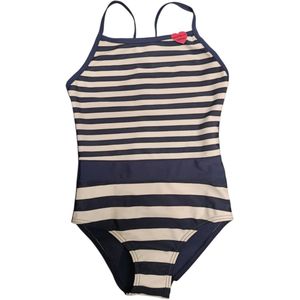 Badpak Bobbie - Boops en Bloomers maat 128/134 - wit blauw