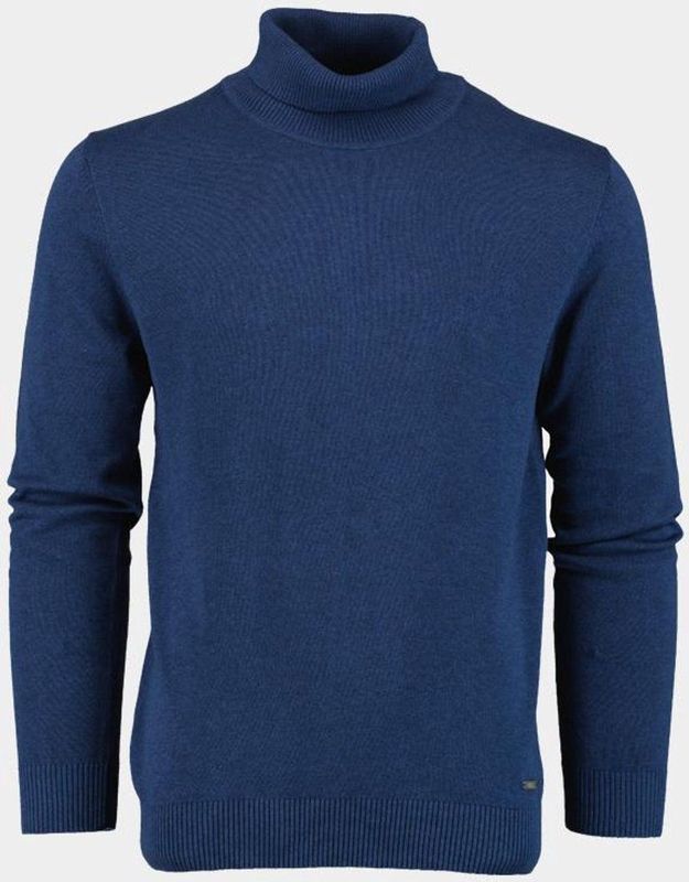 Bos - Coltrui - Blauw - Dex Rollneck Pullover - 100% Katoen