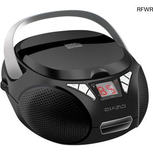 RFWR® Draadloze stereo-CD-box met AM/FM-radio en Bluetooth - Draagbare CD-speler met programmeerbare functies