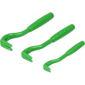 Benson Tekentang set - met haak - groen - 3 maten - 3-delig