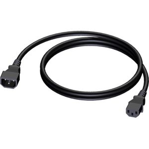 Procab CAB480 C13 - C14 stroomkabel voor UPS/PDU - 3x 1,5mm / zwart - 1,5 meter