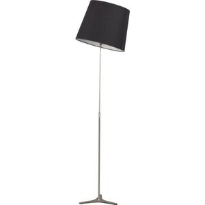 Home Sweet Home - Moderne vloerlamp Crooked - Lampenkap niet inbegrepen - Zwart - 30/30/170cm - geschikt voor E27 LED lichtbron - geschikt voor woonkamer, slaapkamer en thuiskantoor - met voetschakelaar