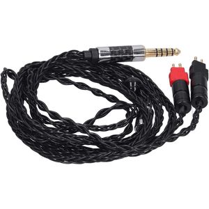 Green Glow - Earpads en gebalanceerde kabel voor HD600 en HD580 - Metaal, dubbele naald, 8 core, OCC verzilverd (4,4 mm gebalanceerd)