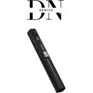 Deniva - Draagbare mini scanner - 300/600/900 DPI - PG/PDF – Handscanner voor A4, Foto’s en Documenten - USB 2.0 aansluiting