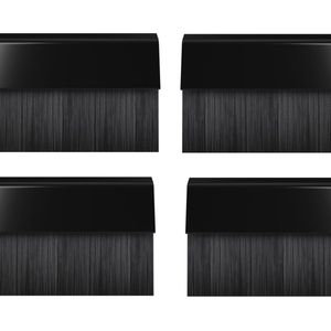 Deurborstel Tochtafdichting 914 mm - Set van 4 Zwarte Afdichtingen voor Deuren