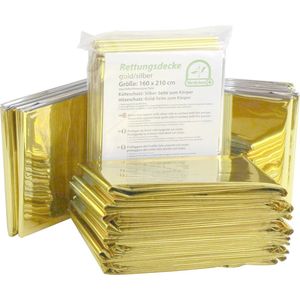 Thermische Nooddeken, slaapzak \ Premium Reddingsdeke | Survival Whistle Ultralight Cold Protection / Noodslaapzakken - emergency foil blanket, emergency sleeping bag - (10 pieces) - 160 x 210 cm
