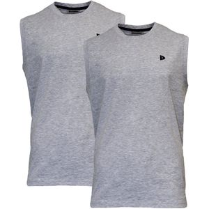 Donnay - Stan - T-shirt zonder Mouw - Grey-marl - 2-Pack