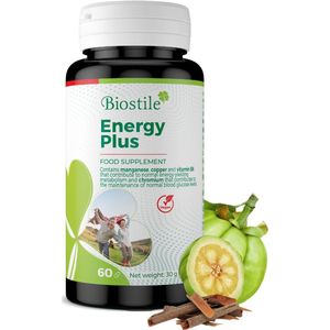 Biostile – Energy Plus – Verhoogt de Vitaliteit - Garcinia - Vitamines – 60 Capsules
