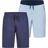 Phil & Co - Korte Pyjamabroek - Blauw - 2-Pack