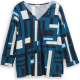 Tom Tailor Plus Size - Henley blouse shirt met patroon