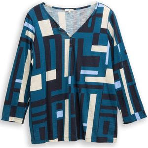 Tom Tailor Plus Size - Henley blouse shirt met patroon