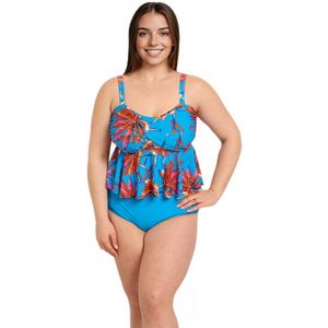 Gedrapeerde 2-delige tankini, exotisch