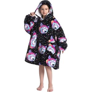 Oversized Deken met Capuchon voor Tieners - Draagbare Fleece en Sherpa Sweatshirt