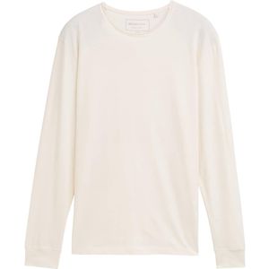 TOM TAILOR DENIM - Shirt - Wit - Lange Mouw - Normale Pasvorm