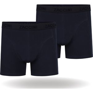 Zaccini Cotton Stretch Boxershorts - Blauw - 2 stuks - Heren onderbroeken - Boxer - 95% Katoen - Maat XL