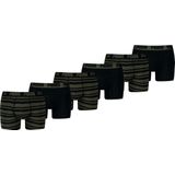 Puma - Everyday Heritage Stripe - Boxershorts - Donkergroen - 6-pack - Forest Night Tonal
