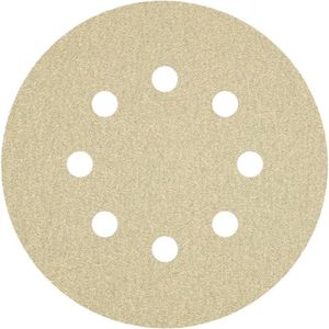 Ivana Schuurschijf Klittenband Rond 8-Gats Korrel 60 Ø125mm 10 Stuks