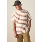 Sissy-Boy - T-shirt - Wit - Gestreept - Korte Mouwen - Boxy Oversized Fit