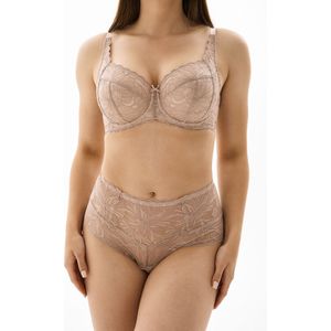 MILENKA beige high waist kanten slip maat 46