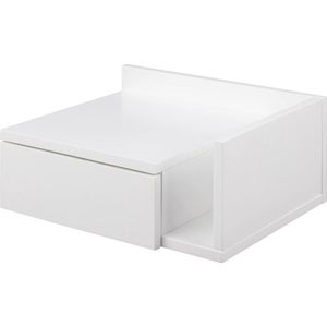 Wit nachtkastje met 1 lade in Scandinavische stijl - B: 40 x D: 32 x H: 165 cm"" Beside shelf