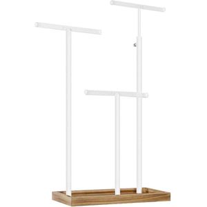 MIRA Home - Sieraden - Sieraden stand - Wit - Hout - 25x11,8x41,5cm