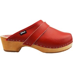 DINA zweedse klompen effen Rood