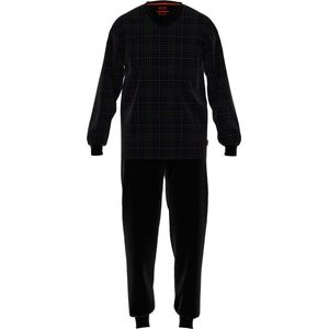 CECEBA Pure Cotton - heren pyjama met geruite top - zwart - Maat XXL