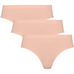 Undiemeister Slip Dames - 3-Pack - Blush Dusk (Lichtroze) - Ondergoed Zijdezachte Ademende Stof - Elastische band - Platte Naden - Zonder Labels - Gladde Onderbroek Afwerking - Tencel - Slip - Maat XXL