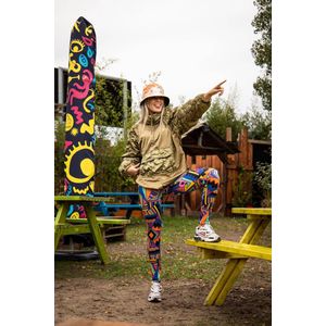 Festival Leggings - Tribalruitblokje - Zachte Stretch Stof