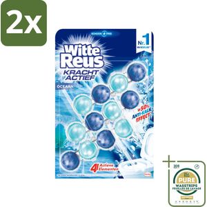 Witte Reus - Kracht Actief Toiletblok - Oceaan - 3 Toiletblokken - Voordeelverpakking - 2 stuks - Frisse geur - Oceaan geur