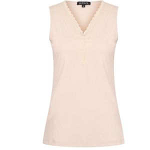 Mi Piace - Travel Stof - Kanten Top - maten: S , M , L , XL en XXL - Kleuren: Kit , Zwart , Wit en Oranje