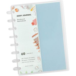 Zody Shop Bullet Journal - Blauw - A5 Formaat - Basic Notitieboek a5 - Bullet Journal voor volwassenen - Gestippeld Papier