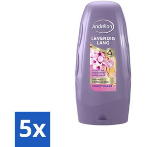 Andrélon - Levendig Lang - Conditioner - 250 ml - Bulkverpakking - 5 stuks