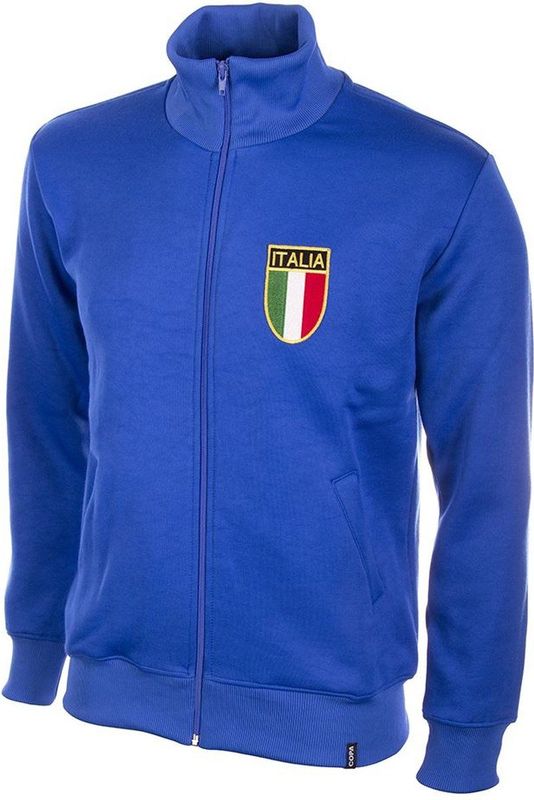 COPA - Italië 1970's Retro Voetbal Jack - L - Blauw