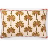 Sissy-Boy - Sierkussen - Lichtroze - 40 cm x 60 cm - Geborduurde Palmbomen