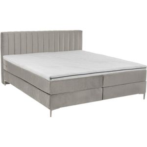 Nessa® - 120x190 Boxspring Cindy - Crème - Beige - Complete Boxspring - Inclusief Topper