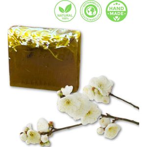 De Vitamineshop - Natuurlijke Daphne Zeep Blok – 100% Natuurlijke & Handgemaakte Verzorgingszeep - Handzeep - Douchezeep - Cadeau - 120 gr
