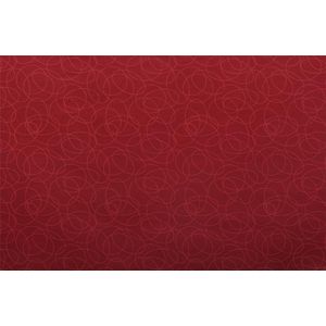 Jacquard Geweven Gecoat Luxe Tafellaken - Tafelzeil - Tafelkleed – Bordeaux - Rood - Cirkels - Rechthoekig - 140 cm x 400 cm