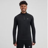 Rogelli Essential Heren Hardloopshirt Lange Mouwen - Sportshirt met Rits - Donkerblauw