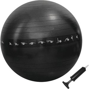 RS Sports Fitnessbal anti burst - Ø 65 cm - Zwart