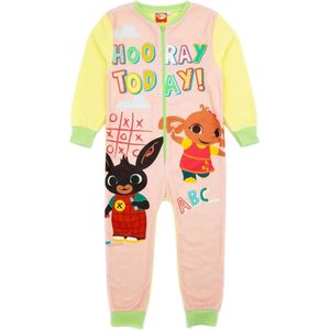 Bing Bunny - Onesie - Maat 104/110 - Pyjama - Jumpsuit - Ritssluiting